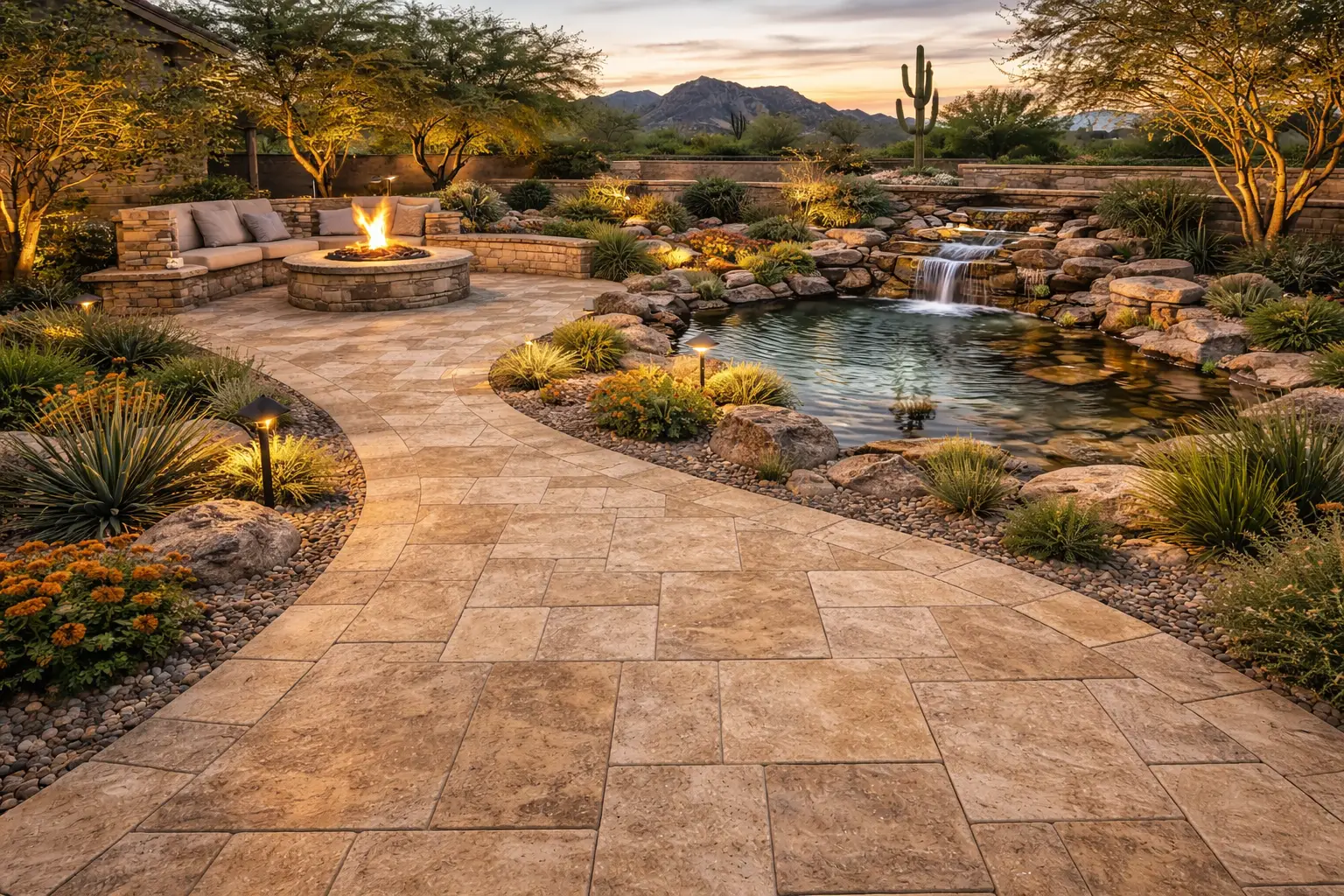 Travertine Outdoor Flooring & Landscaping