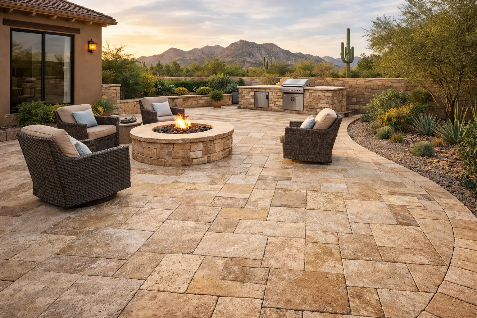Travertine Patio Design & Installation